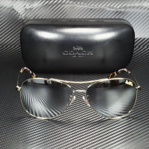 COACH Gold Silver 58mm Sunglasses - Picture 3 of 3
